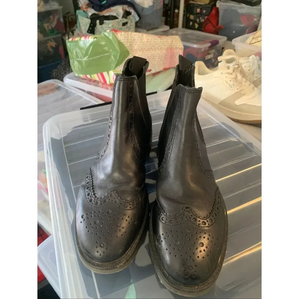 Frank James Brogue Leather Upper Dealer Boots